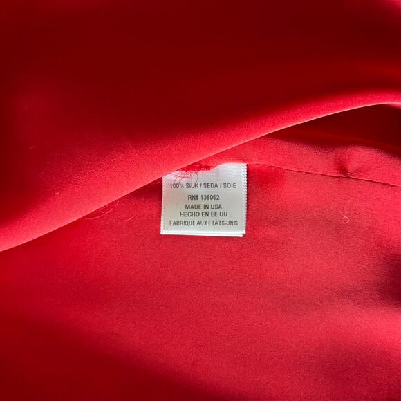 Lavender Brown Silk Hot Pink Faux Wrap Mini Dress Size S Made in USA - Picture 6 of 12